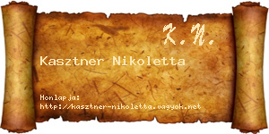 Kasztner Nikoletta névjegykártya